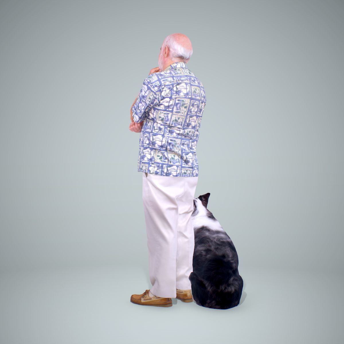 Old Man with His Dog CMan0218-HD2-O01P01-S 3D model_14