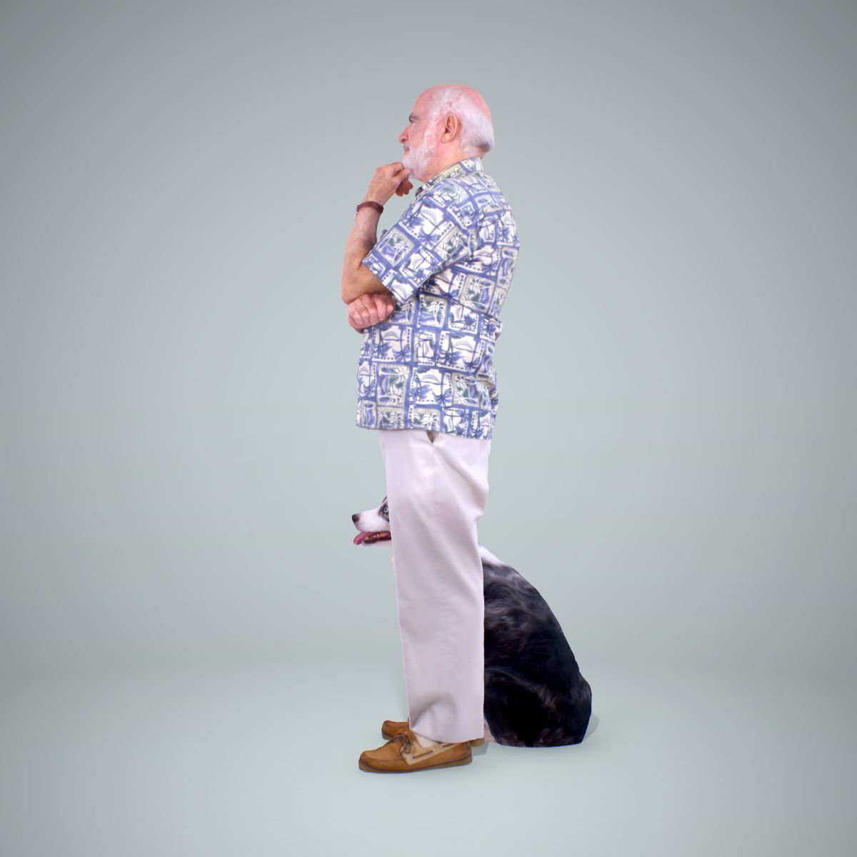 Old Man with His Dog CMan0218-HD2-O01P01-S 3D model_10