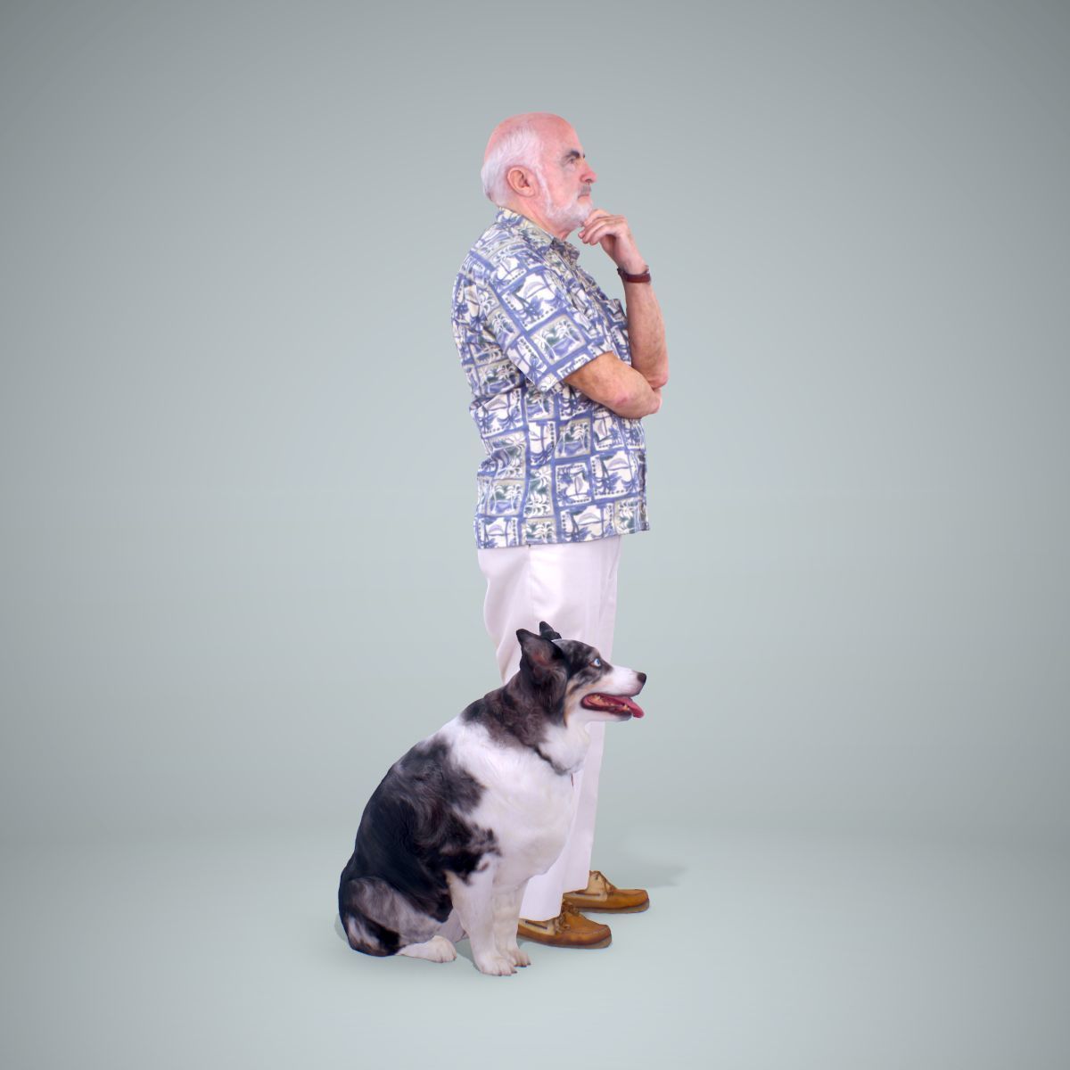 Old Man with His Dog CMan0218-HD2-O01P01-S 3D model_29