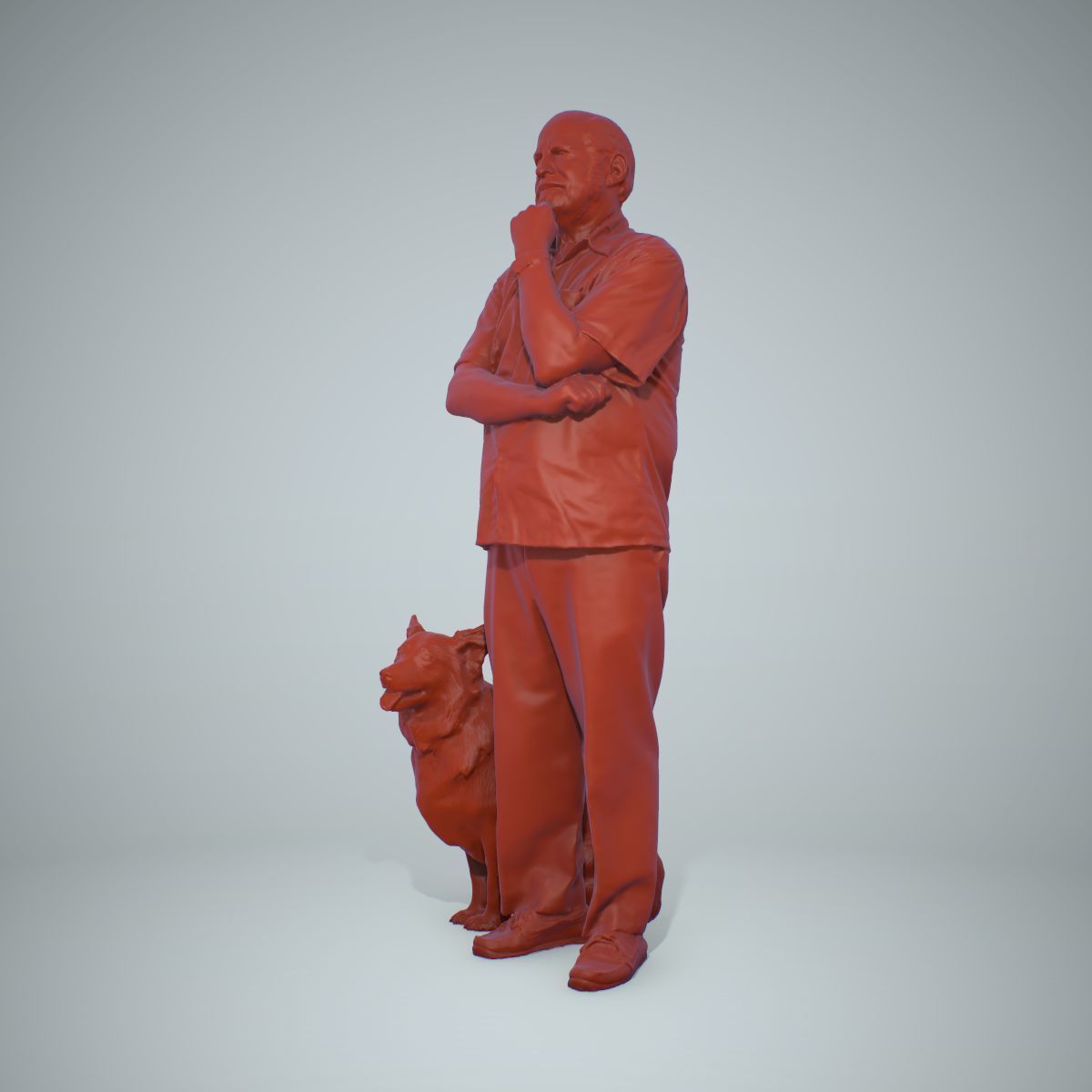 Old Man with His Dog CMan0218-HD2-O01P01-S 3D model_41