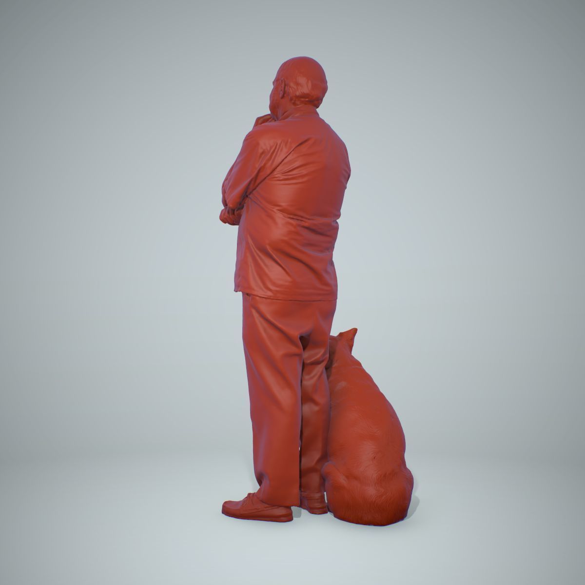 Old Man with His Dog CMan0218-HD2-O01P01-S 3D model_50