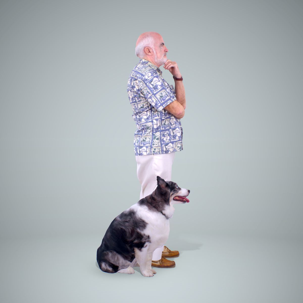 Old Man with His Dog CMan0218-HD2-O01P01-S 3D model_28