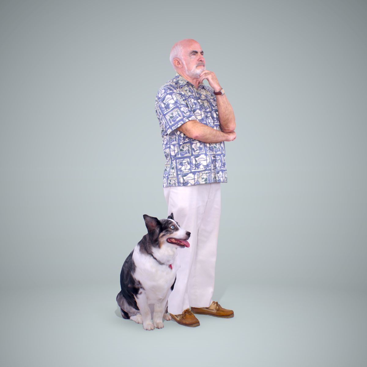 Old Man with His Dog CMan0218-HD2-O01P01-S 3D model_32