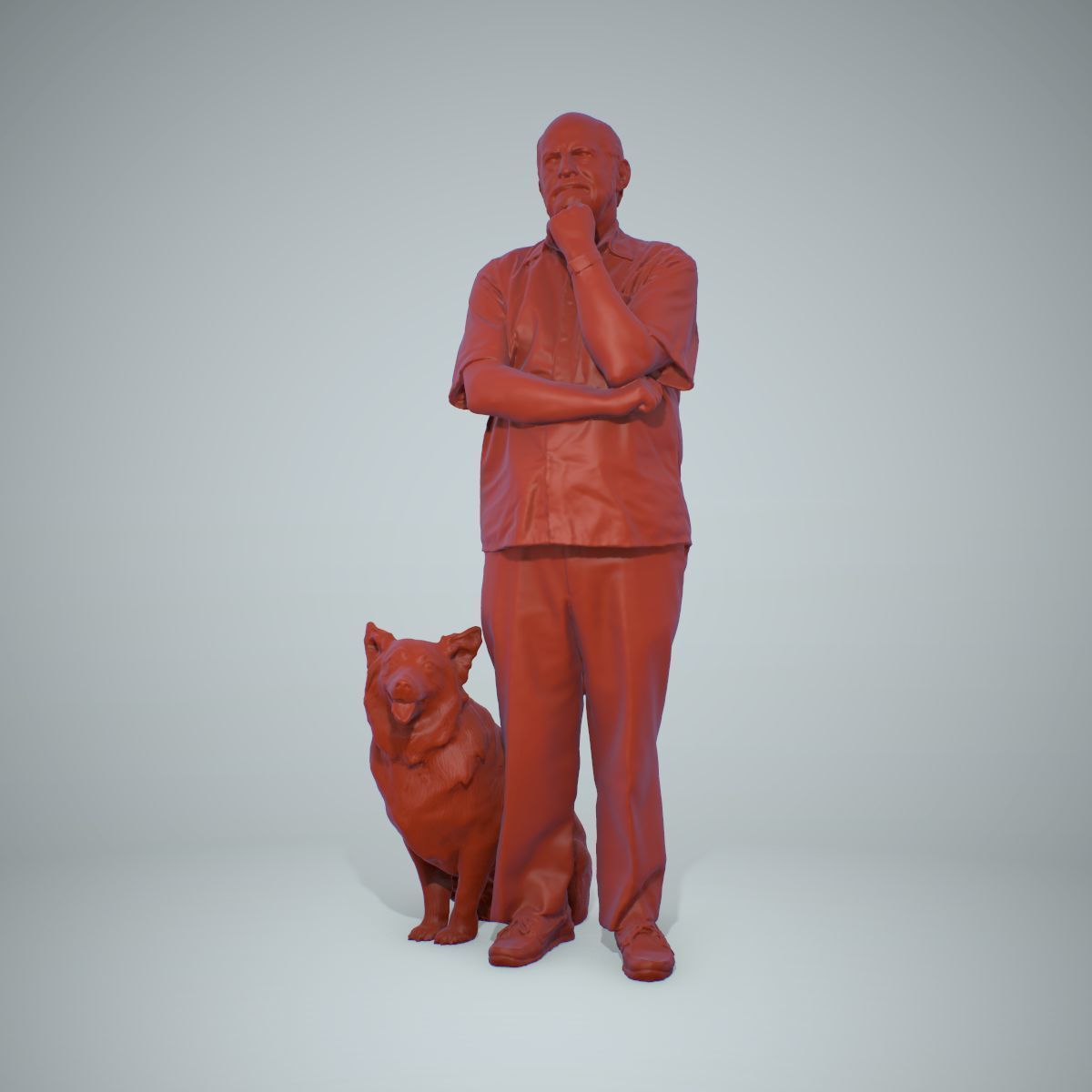 Old Man with His Dog CMan0218-HD2-O01P01-S 3D model_38