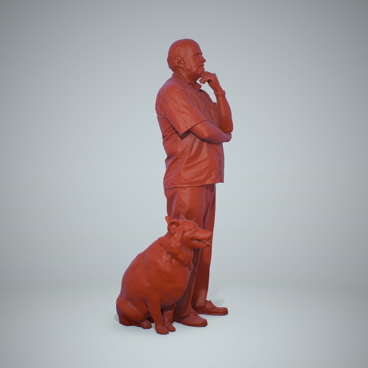 Old Man with His Dog CMan0218-HD2-O01P01-S 3D model_66