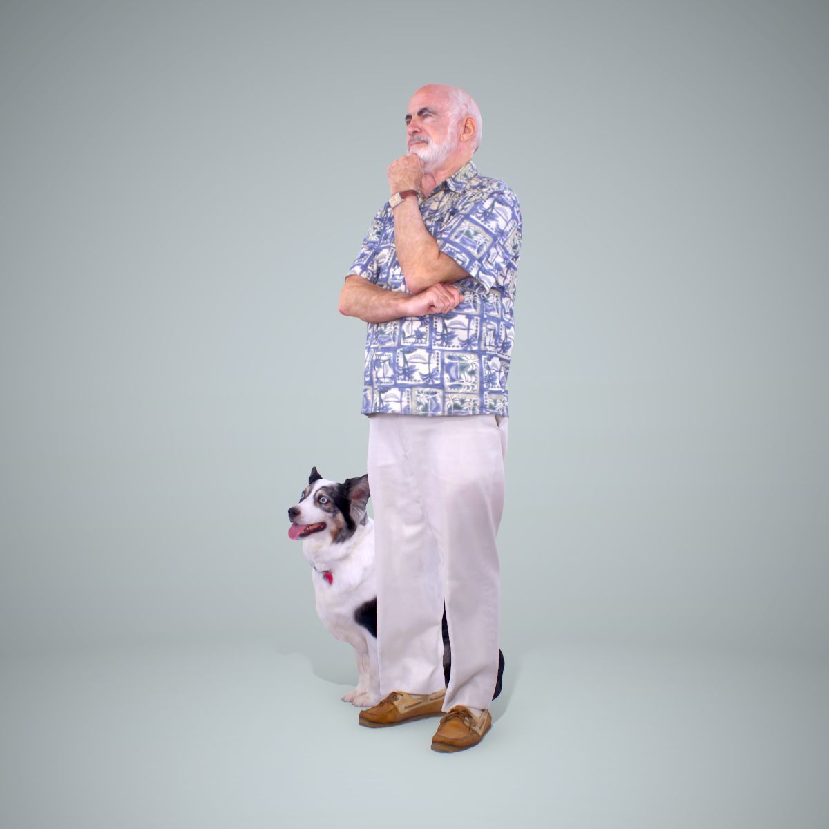 Old Man with His Dog CMan0218-HD2-O01P01-S 3D model_5