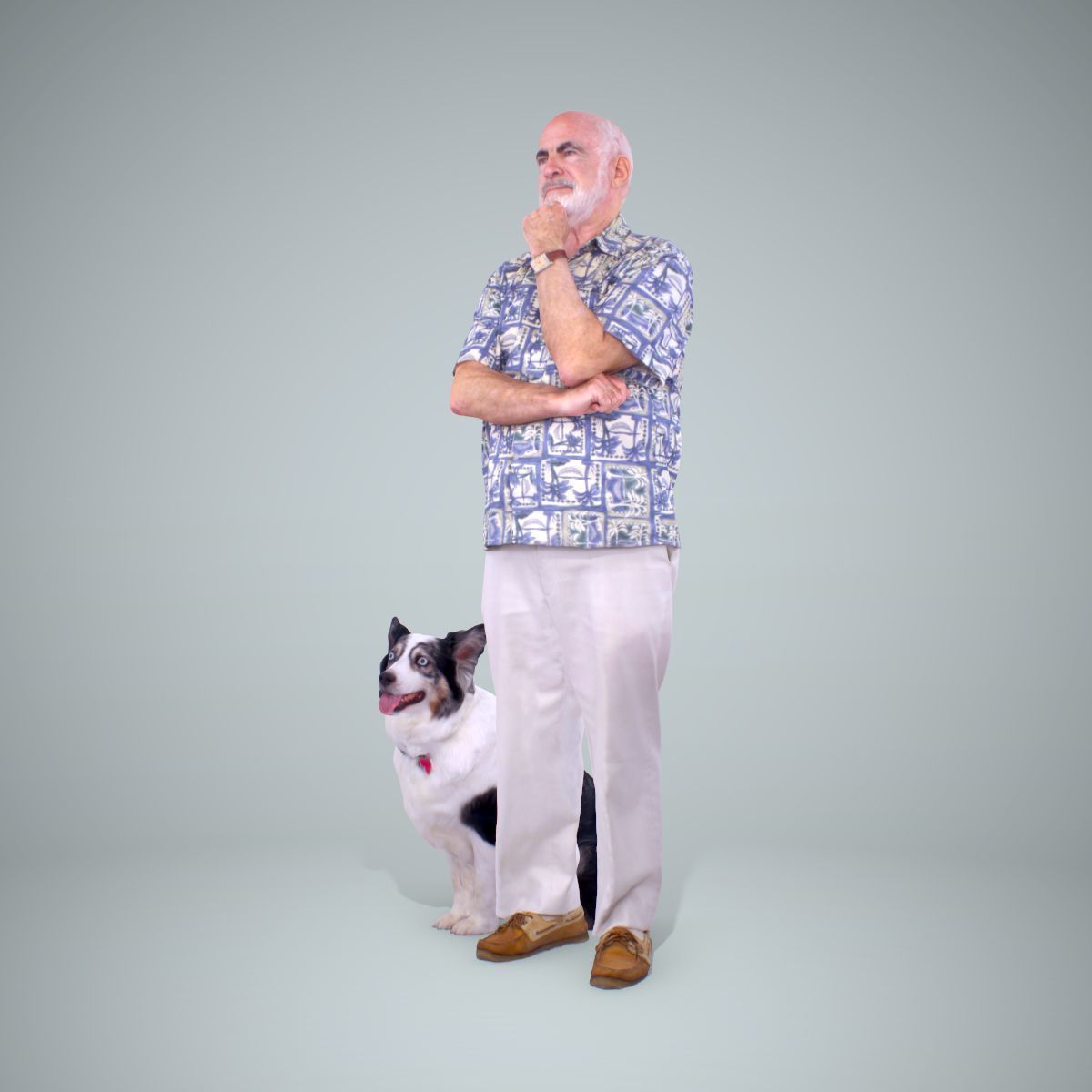 Old Man with His Dog CMan0218-HD2-O01P01-S 3D model_4