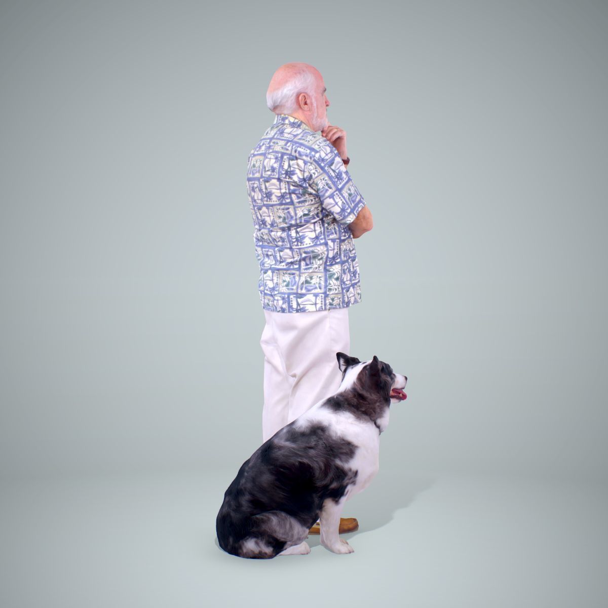 Old Man with His Dog CMan0218-HD2-O01P01-S 3D model_25
