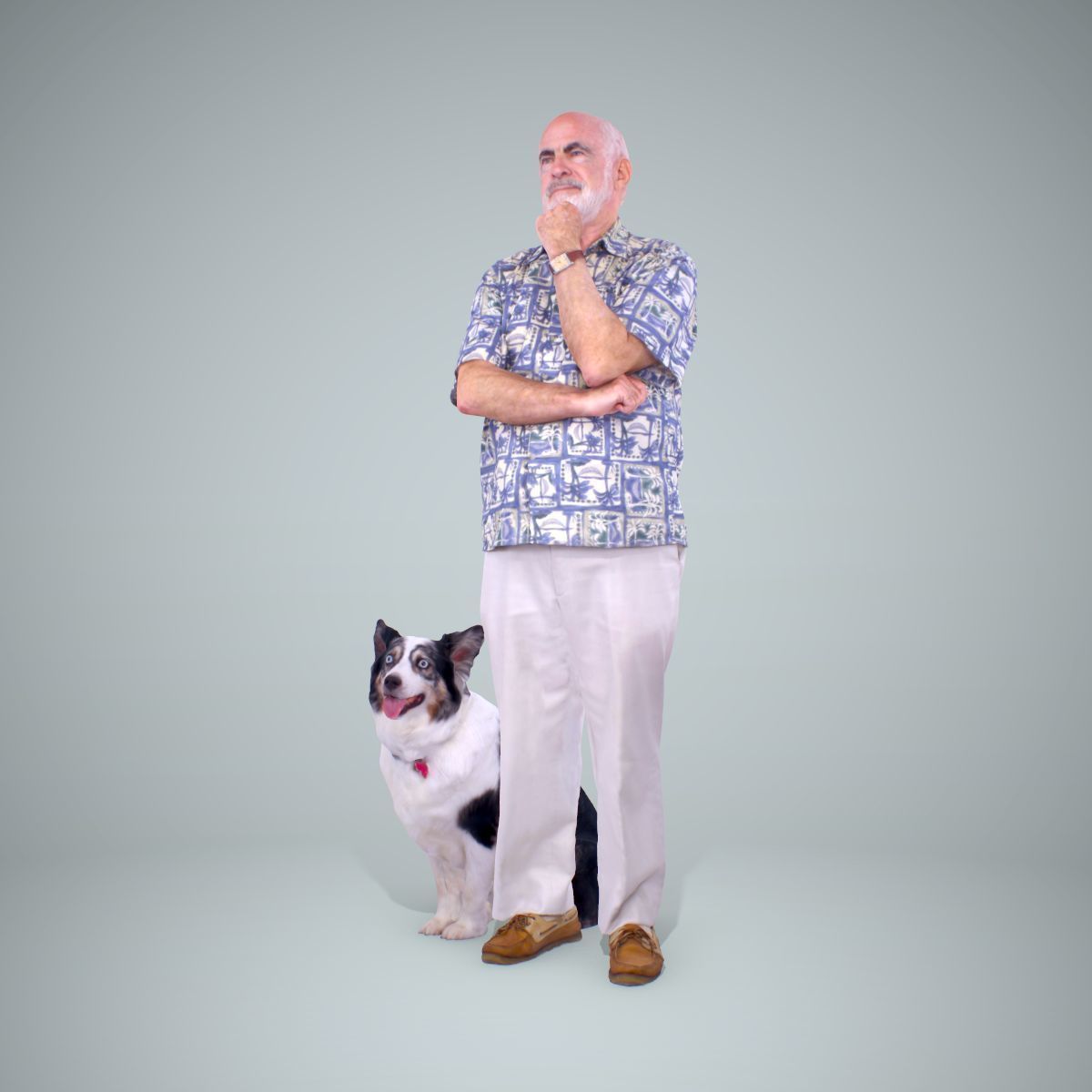 Old Man with His Dog CMan0218-HD2-O01P01-S 3D model_3