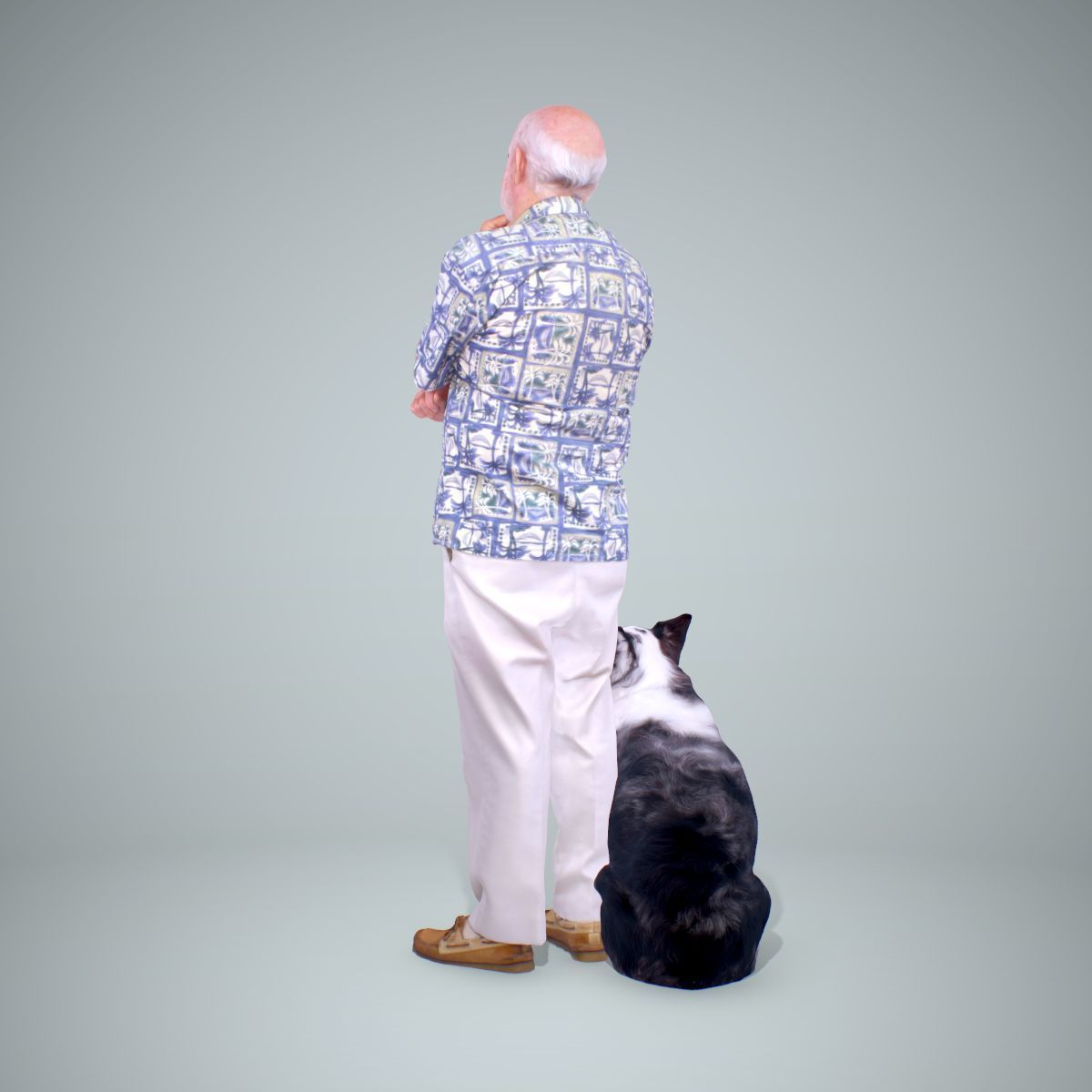 Old Man with His Dog CMan0218-HD2-O01P01-S 3D model_15