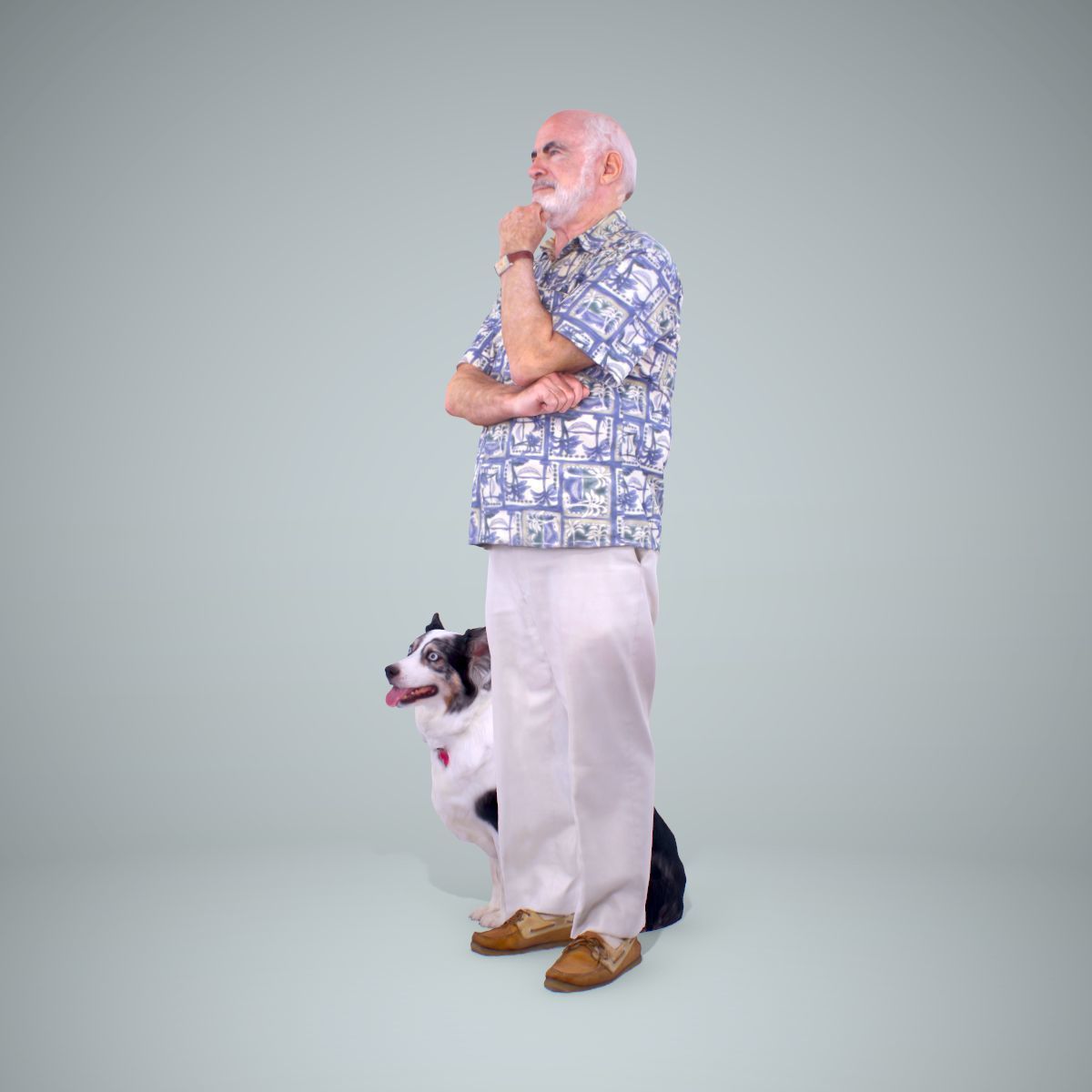 Old Man with His Dog CMan0218-HD2-O01P01-S 3D model_6