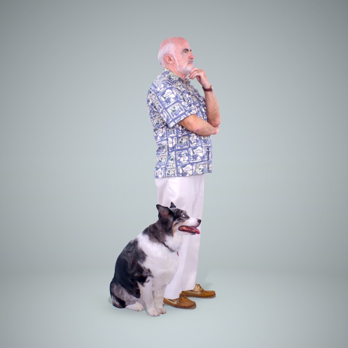 Old Man with His Dog CMan0218-HD2-O01P01-S 3D model_30