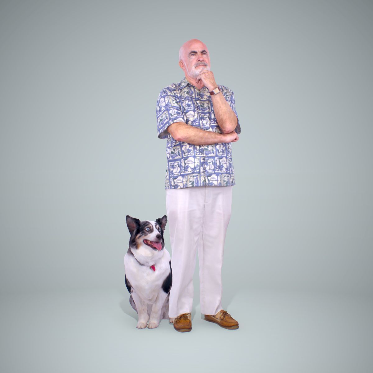 Old Man with His Dog CMan0218-HD2-O01P01-S 3D model_35