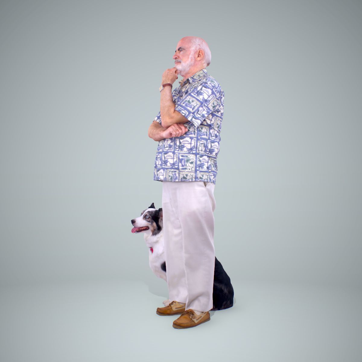 Old Man with His Dog CMan0218-HD2-O01P01-S 3D model_7