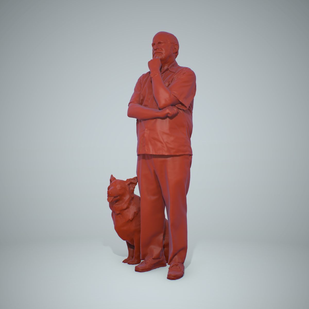 Old Man with His Dog CMan0218-HD2-O01P01-S 3D model_40