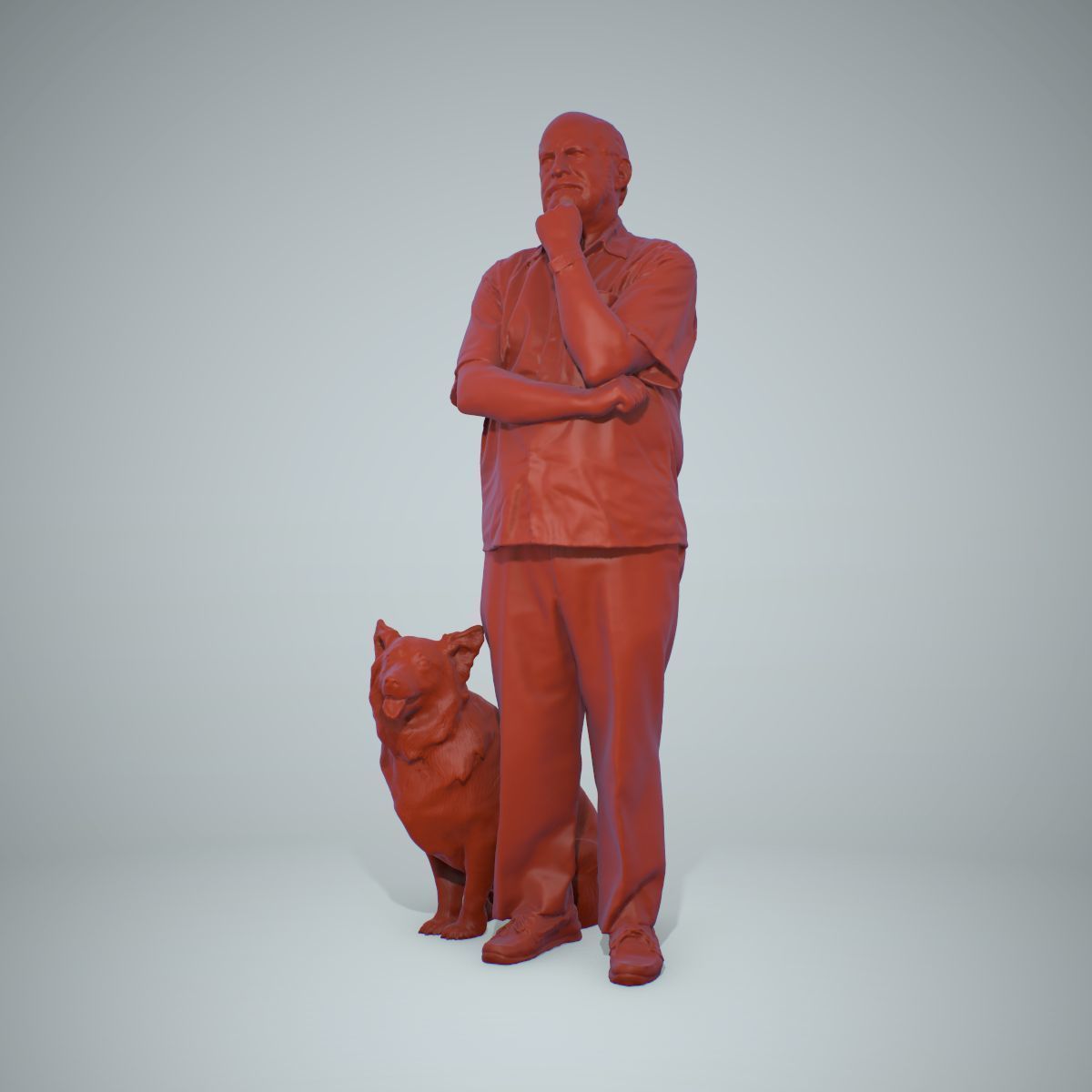 Old Man with His Dog CMan0218-HD2-O01P01-S 3D model_39