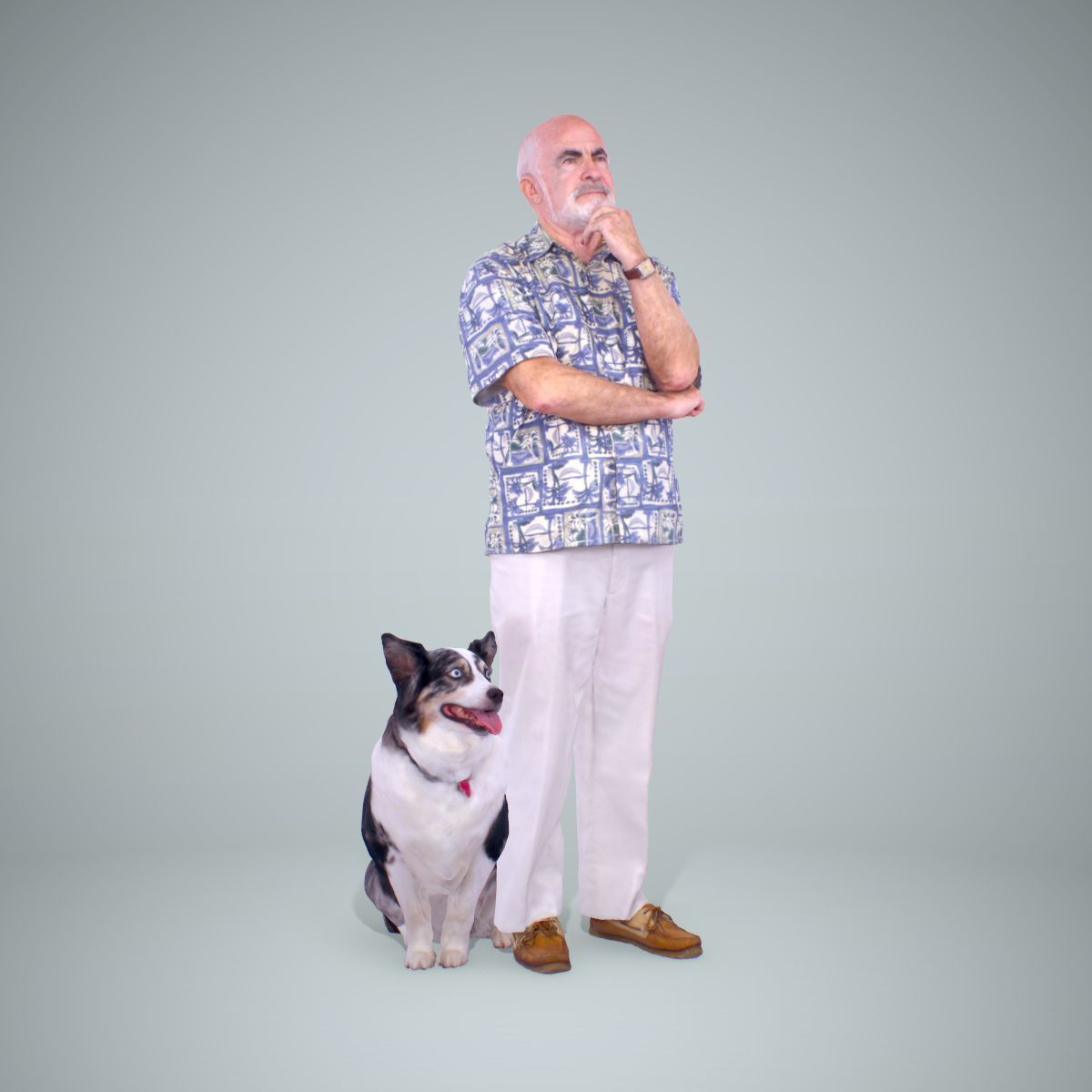 Old Man with His Dog CMan0218-HD2-O01P01-S 3D model_34