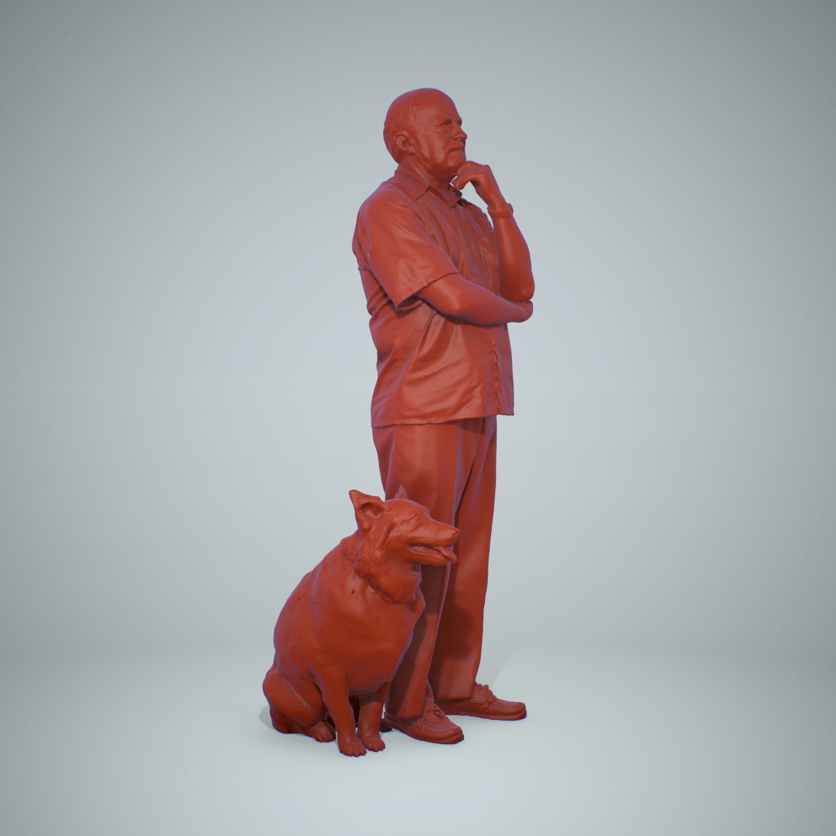 Old Man with His Dog CMan0218-HD2-O01P01-S 3D model_67