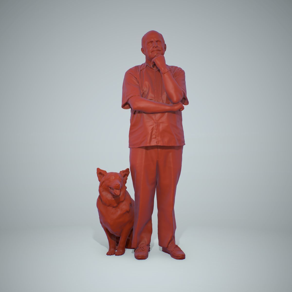 Old Man with His Dog CMan0218-HD2-O01P01-S 3D model_36