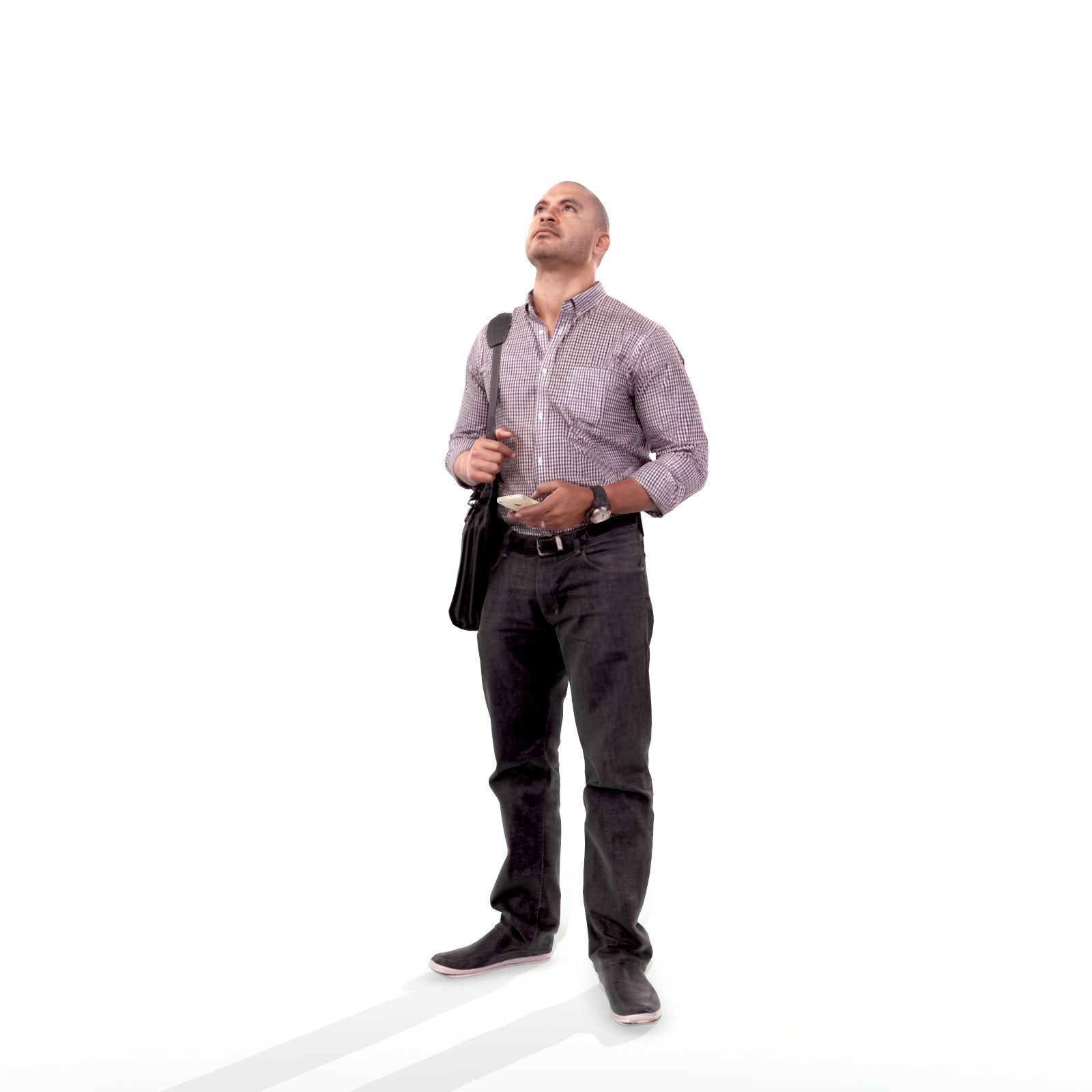 Man Standing Looking Upwards CMan0215-HD2-O01P02-S 3D model_1