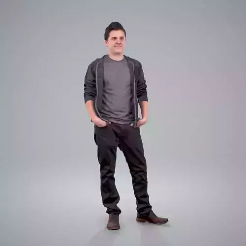 Man Standing Wearing Dark Jumper CMan0213-HD2-O01P01-S