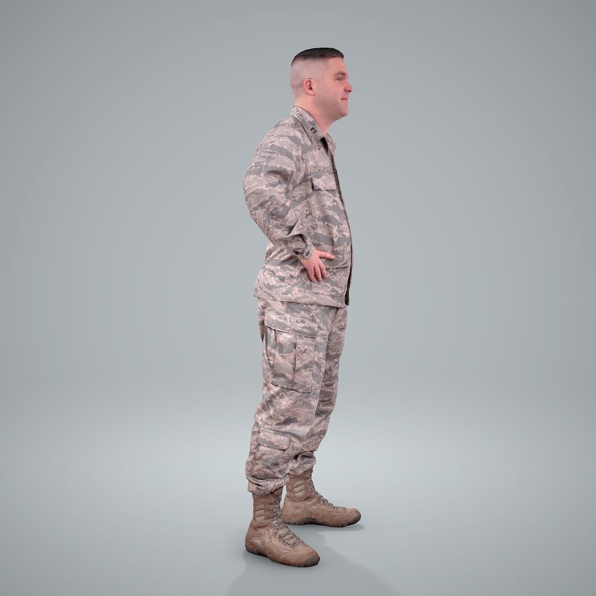 Smiling Standing Wearing Army Clothing CMan0211-HD2-O01P01-S 3D model_29