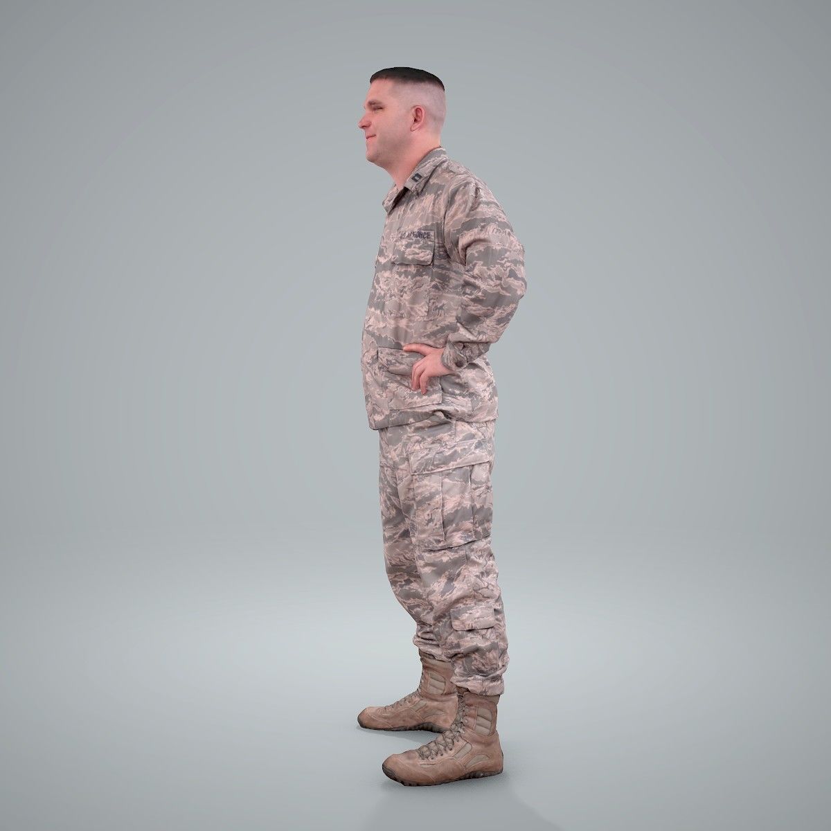 Smiling Standing Wearing Army Clothing CMan0211-HD2-O01P01-S 3D model_8