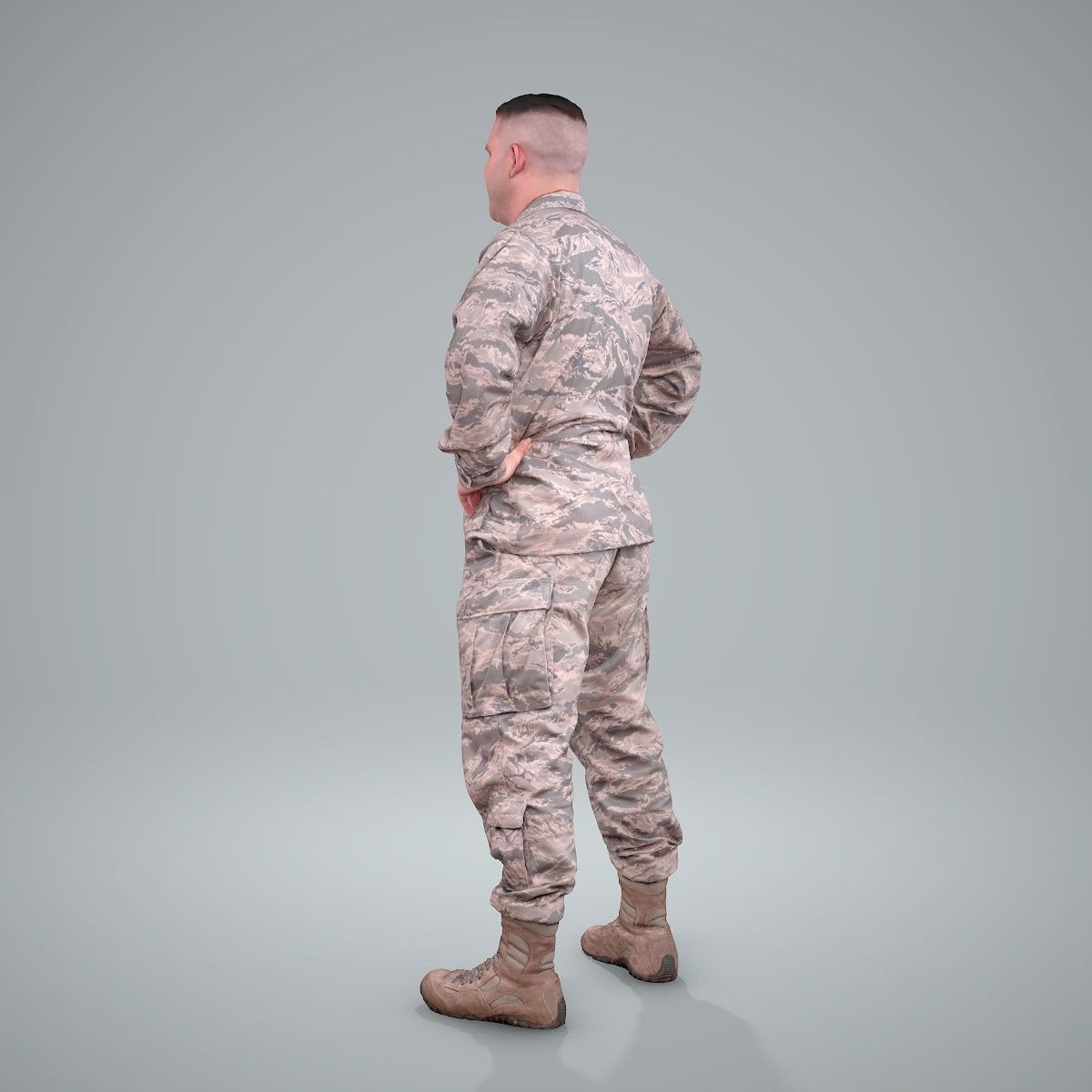 Smiling Standing Wearing Army Clothing CMan0211-HD2-O01P01-S 3D model_13
