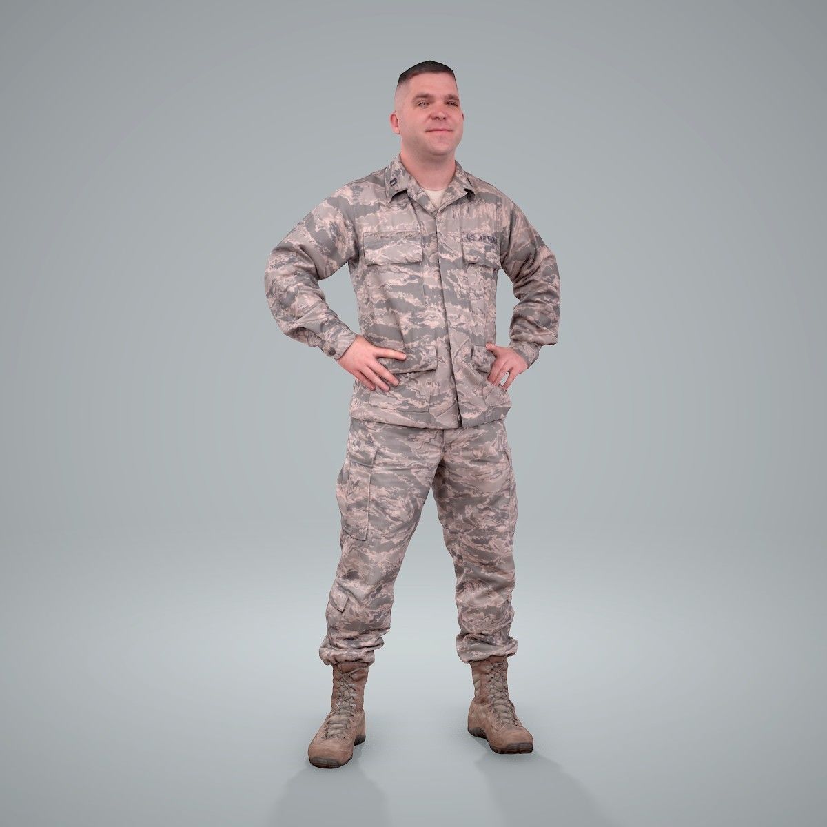 Smiling Standing Wearing Army Clothing CMan0211-HD2-O01P01-S 3D model_35