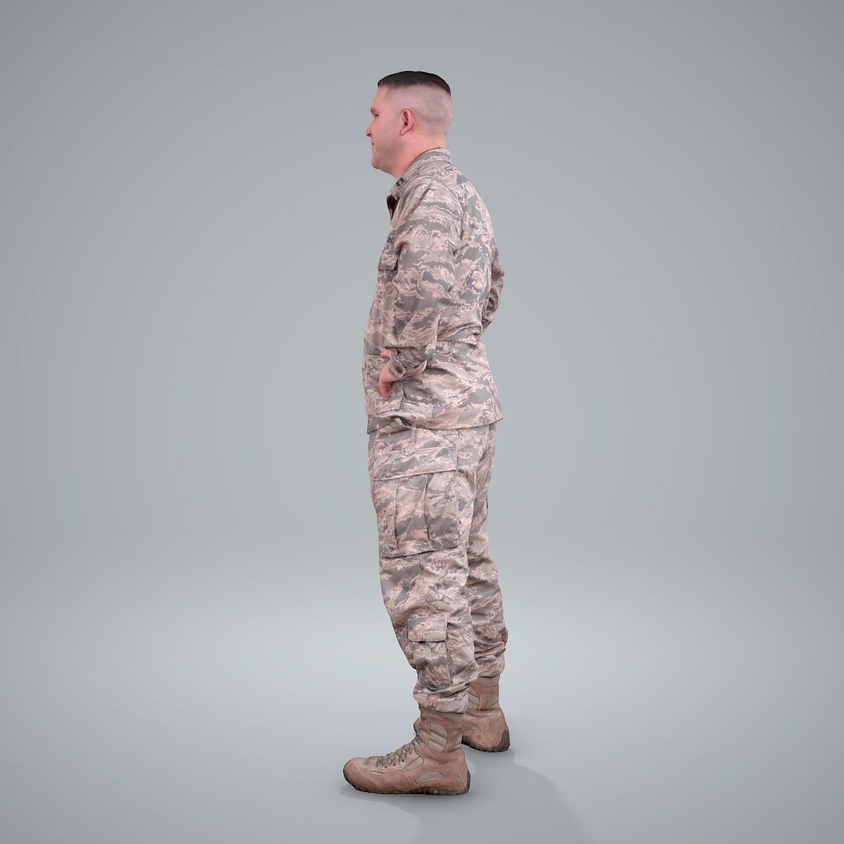 Smiling Standing Wearing Army Clothing CMan0211-HD2-O01P01-S 3D model_11