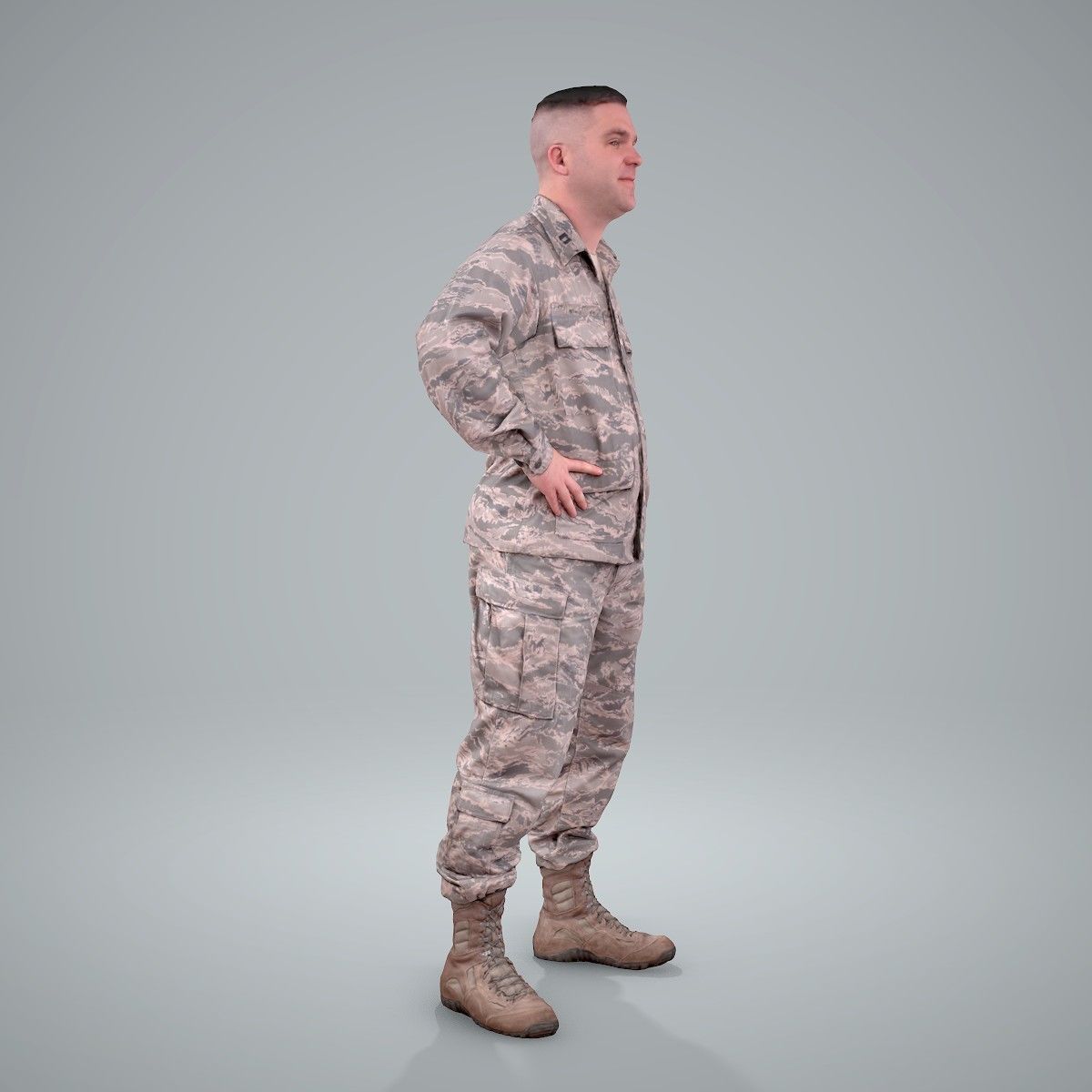 Smiling Standing Wearing Army Clothing CMan0211-HD2-O01P01-S 3D model_30