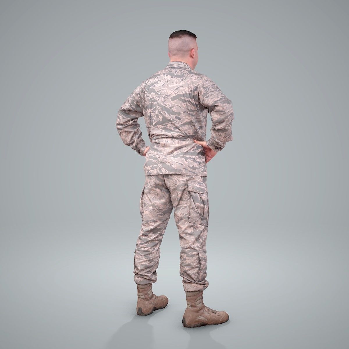 Smiling Standing Wearing Army Clothing CMan0211-HD2-O01P01-S 3D model_22