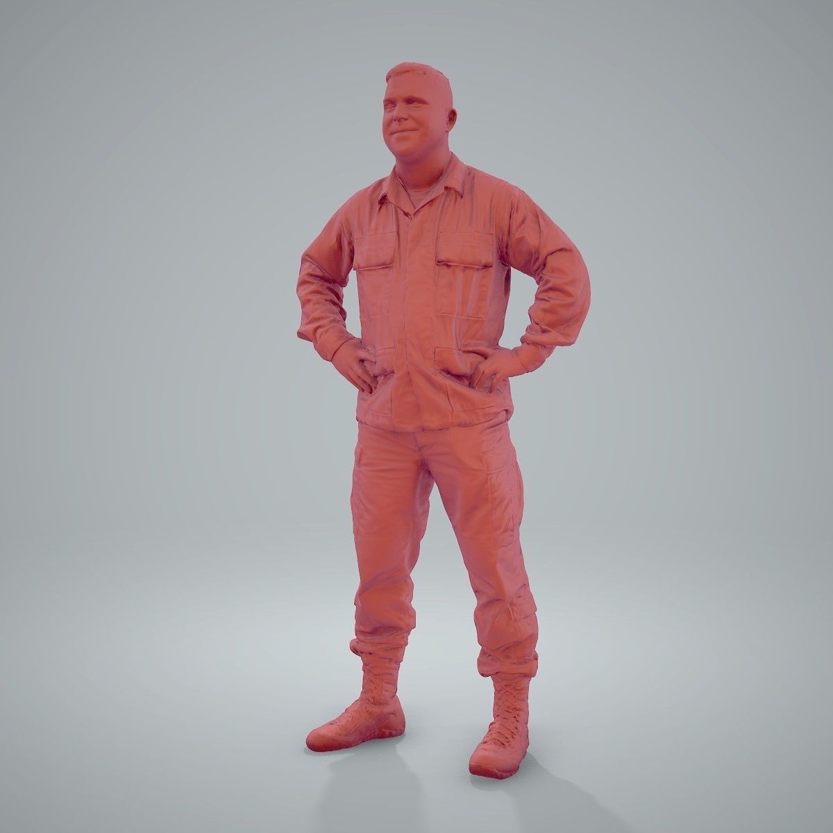 Smiling Standing Wearing Army Clothing CMan0211-HD2-O01P01-S 3D model_39