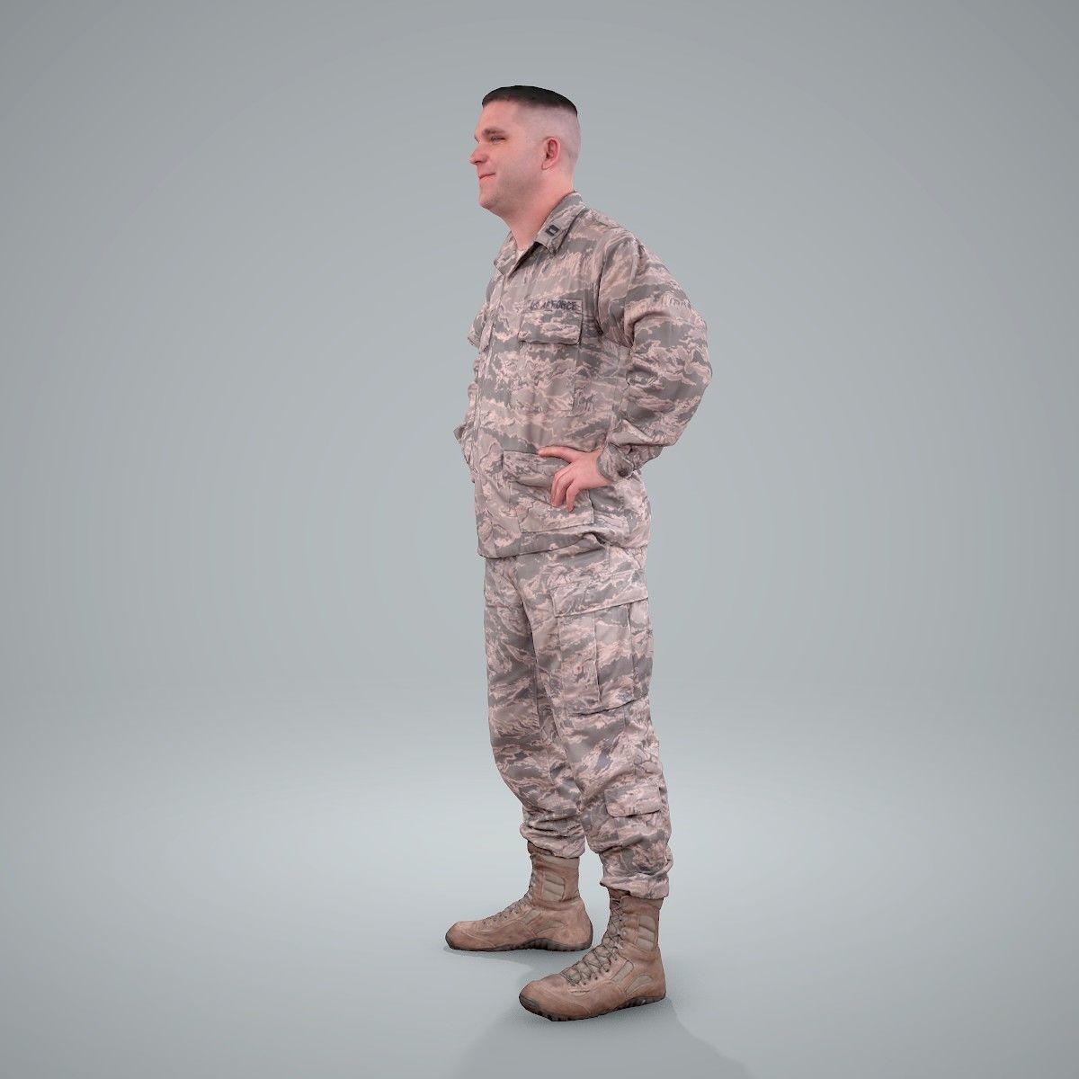 Smiling Standing Wearing Army Clothing CMan0211-HD2-O01P01-S 3D model_7