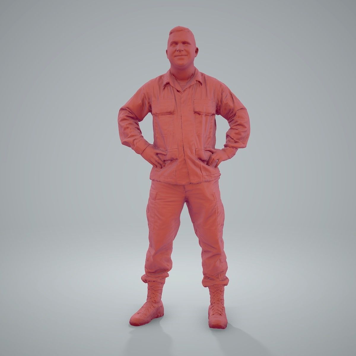 Smiling Standing Wearing Army Clothing CMan0211-HD2-O01P01-S 3D model_37