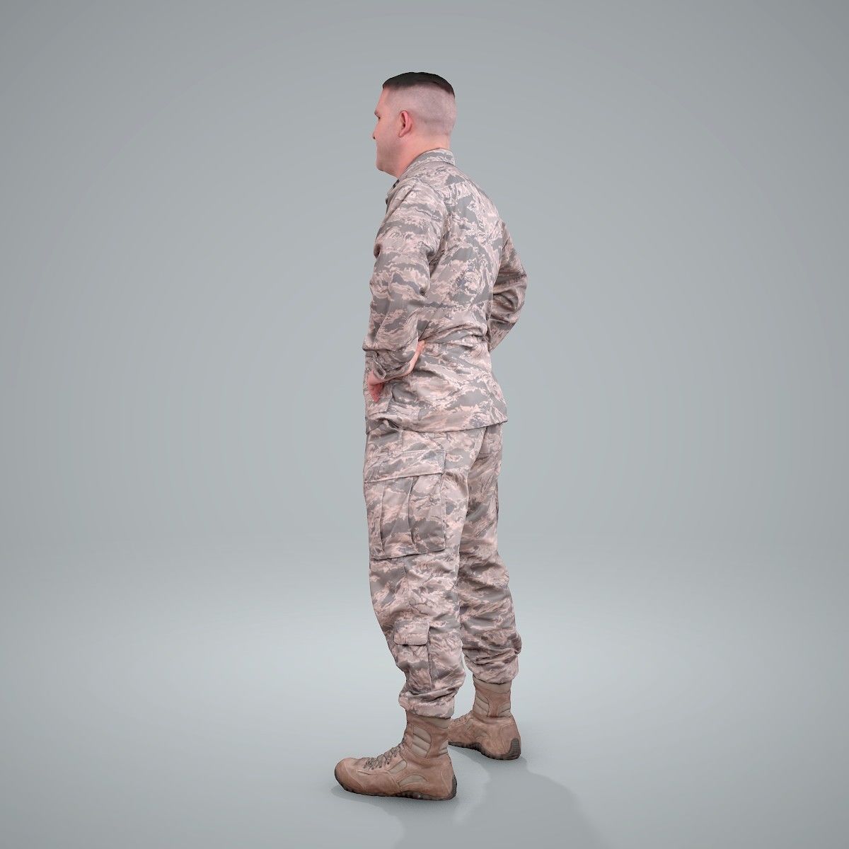 Smiling Standing Wearing Army Clothing CMan0211-HD2-O01P01-S 3D model_12