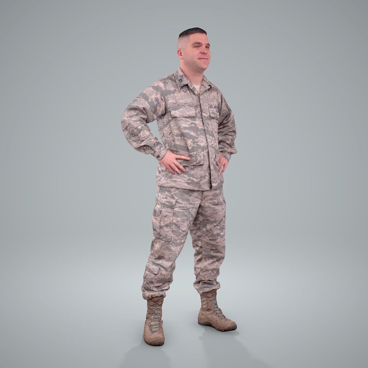 Smiling Standing Wearing Army Clothing CMan0211-HD2-O01P01-S 3D model_33