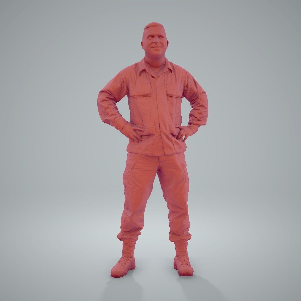 Smiling Standing Wearing Army Clothing CMan0211-HD2-O01P01-S 3D model_36