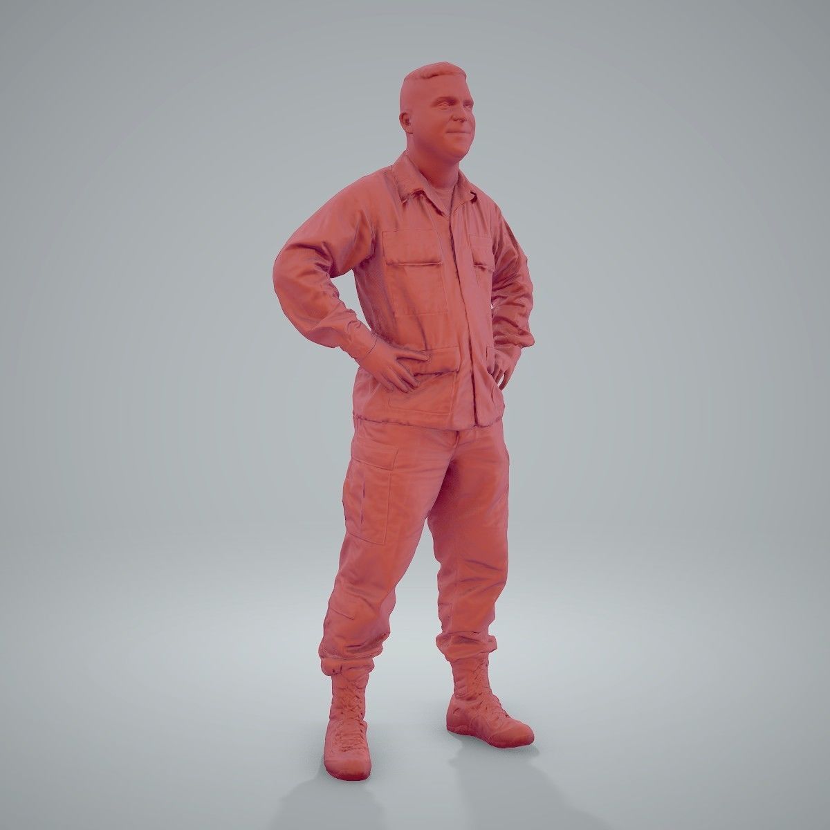 Smiling Standing Wearing Army Clothing CMan0211-HD2-O01P01-S 3D model_69