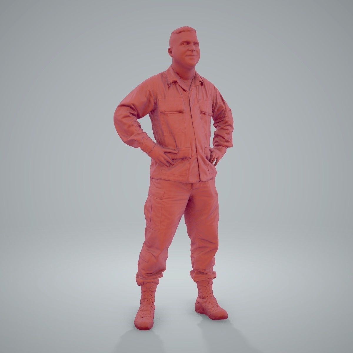 Smiling Standing Wearing Army Clothing CMan0211-HD2-O01P01-S 3D model_70