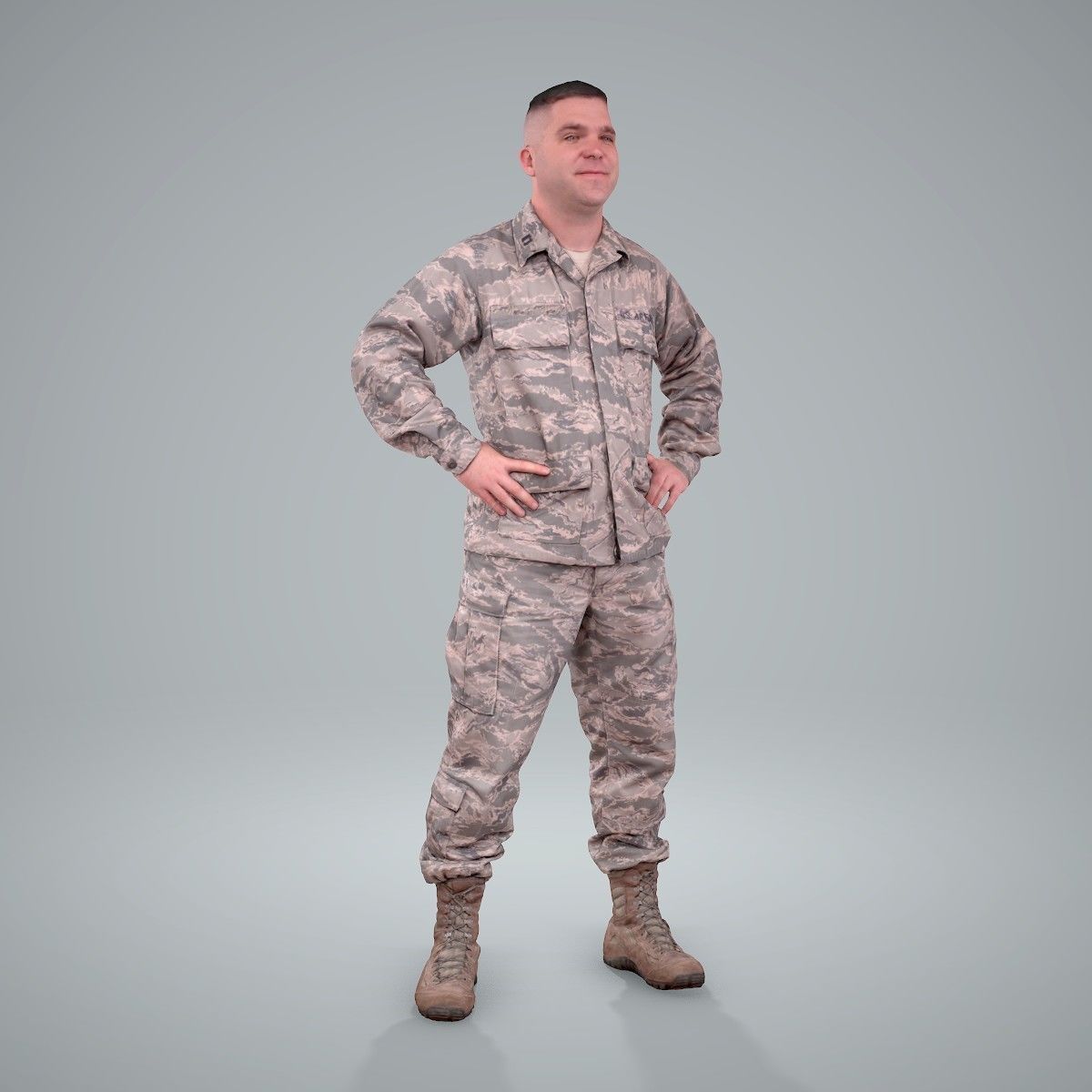 Smiling Standing Wearing Army Clothing CMan0211-HD2-O01P01-S 3D model_34