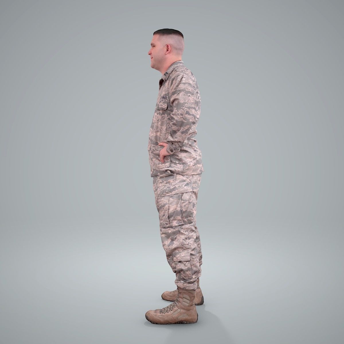 Smiling Standing Wearing Army Clothing CMan0211-HD2-O01P01-S 3D model_10