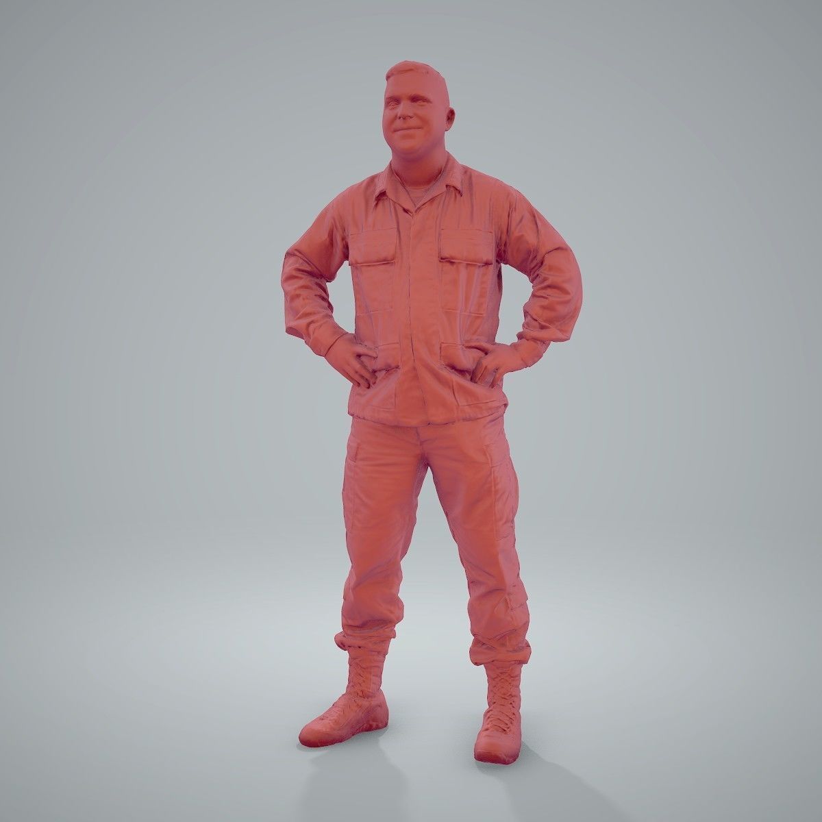 Smiling Standing Wearing Army Clothing CMan0211-HD2-O01P01-S 3D model_38
