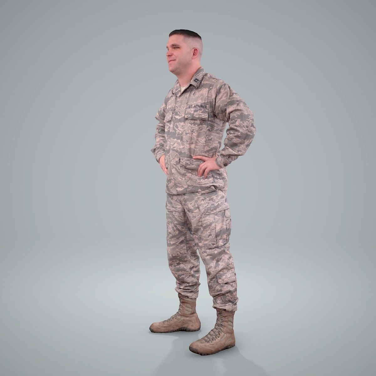 Smiling Standing Wearing Army Clothing CMan0211-HD2-O01P01-S 3D model_6