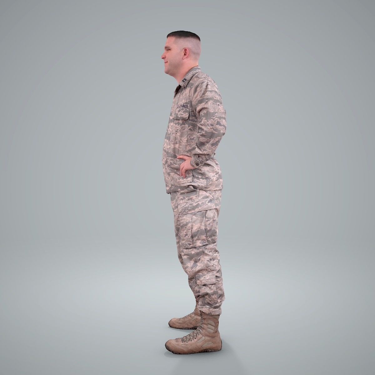 Smiling Standing Wearing Army Clothing CMan0211-HD2-O01P01-S 3D model_9
