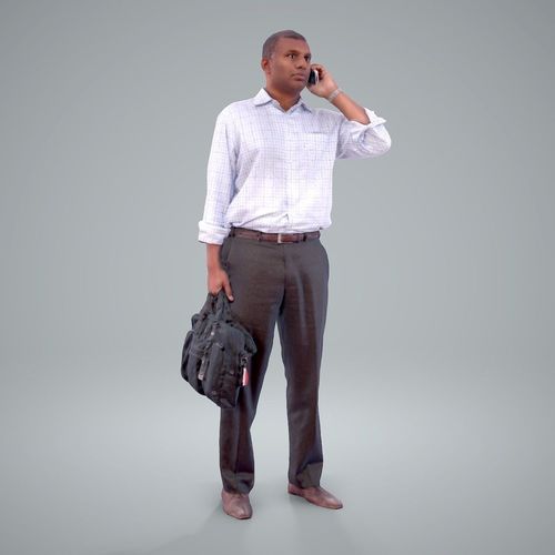 Business Man Talking with Phone CMan0202-HD2-O01P02-S 3D model