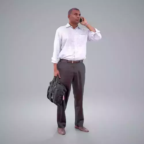 Business Man Talking with Phone CMan0202-HD2-O01P02-S 3D model