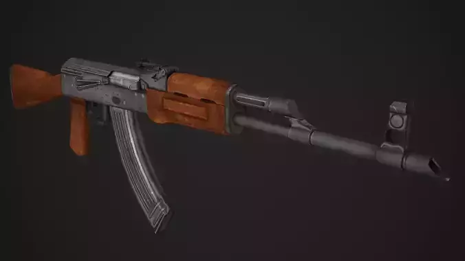 AK 47 Low Poly Low-poly 3D model