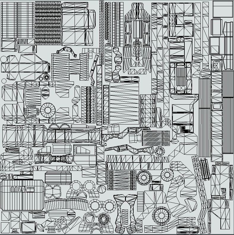Futuristic Minigun Low-poly 3D model_10