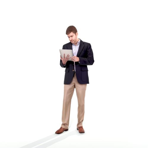 Business Man with Tablet BMan0206-HD2-O01P01-S 3D model